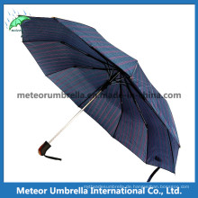 Der beste klassische Mens Blue Folding Automatik Regenschirm
